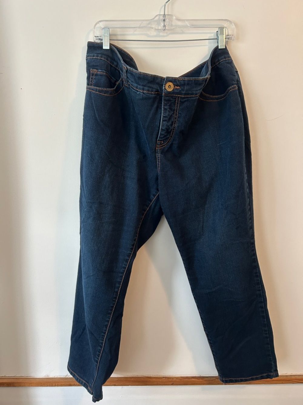 Dark Wash Skinny Leg slim Tech Fit Jeans
